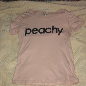 5/20 F21 distressed "peachy" tee